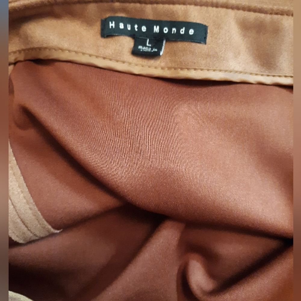 Haute Monde Size Large Faux Suede Mini Skirt - Picture 2 of 4